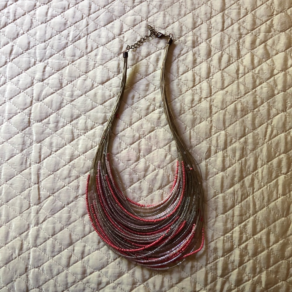 Coral and Natural Choker Necklace